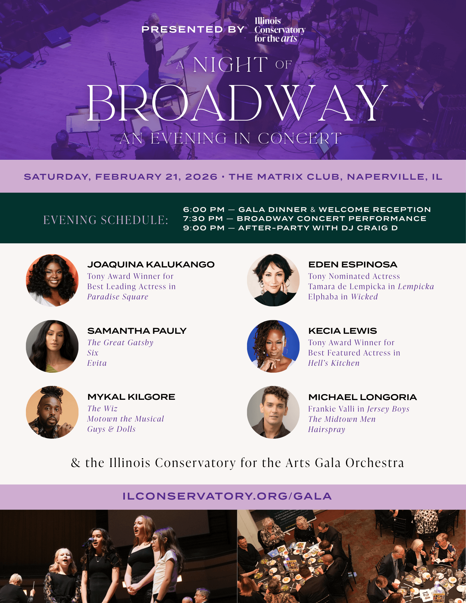 A Night of Broadway Gala Flyer