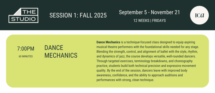 The Studio Session 1 Fall 2025 - Registration now open...